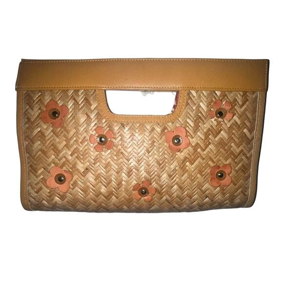 NWT B Bag Straw Clutch Purse – 13" x 8" - Picture 1 of 6